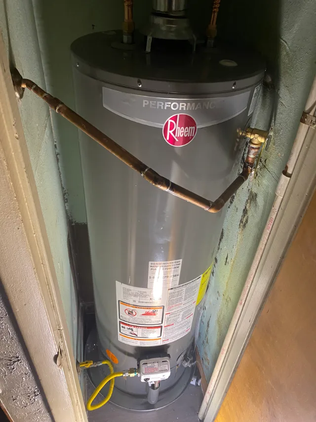 Residential water heater installation